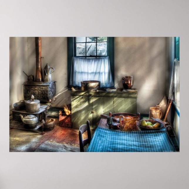 Küche - altmodische Küche Poster (Vorne)