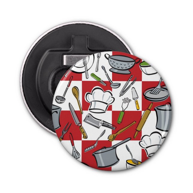 Küche bearbeitet Karo Flaschenöffner (Vorderseite)