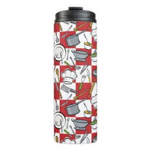 Küche bearbeitet Karo Thermosbecher