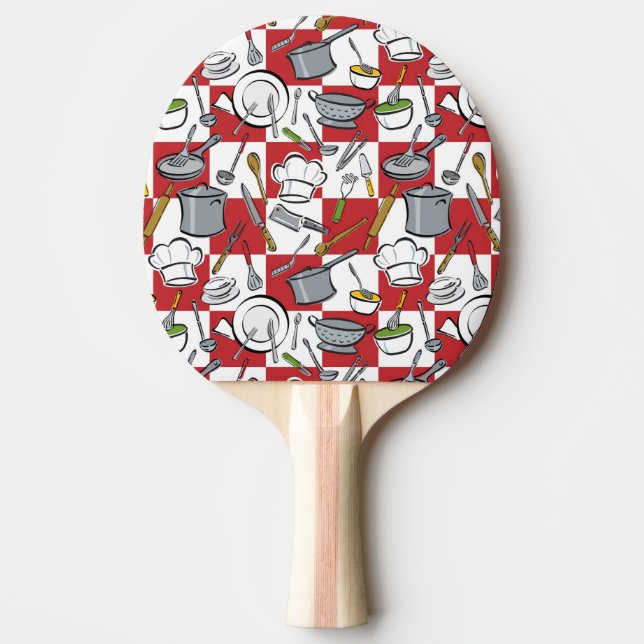 Küche bearbeitet Karo Tischtennis Schläger (Vorderseite)