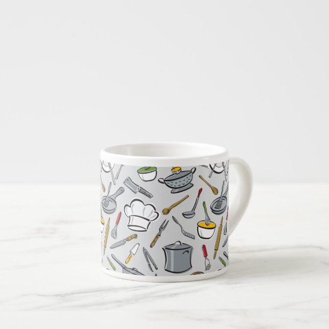 Küche bearbeitet Muster Espressotasse (Vorderseite Rechts)
