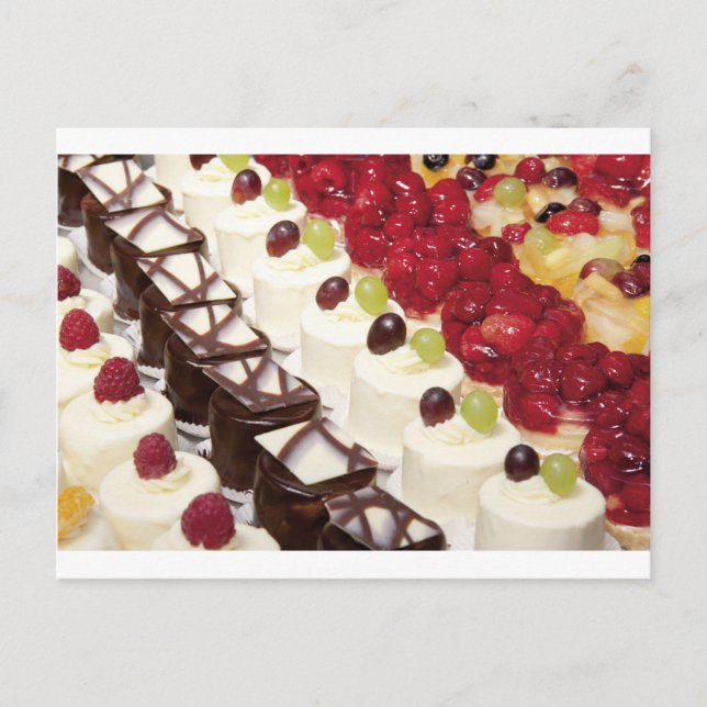 Küche Essen Kuchen farbenfrohe Fotograf Schicksal Postkarte (Vorderseite)