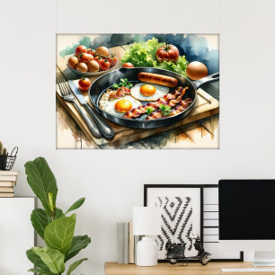 Küche für lustige Lebensmittel-Liebhaber Poster