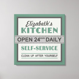 Küche - individuelle Name - Leinwand