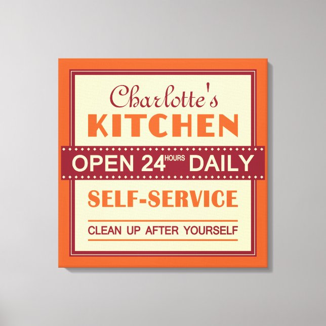 Küche - individuelle Name - Leinwand (Vorderseite)