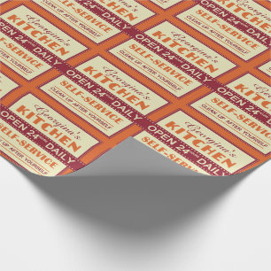 Küche - individuelle Name - Packpapier