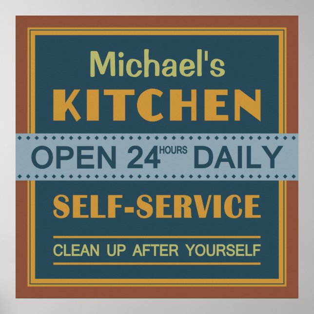 Küche - individuelle Name - Poster (Vorne)