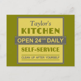 Küche - individuelle Name - Postkarte