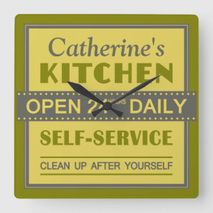 Küche - individuelle Name - Wanduhr