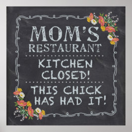 "Küche ist geschlossen" Poster