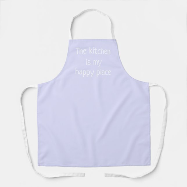 Küche ist meine glückliche Place Periwinkle Pastel Schürze (Vorderseite)