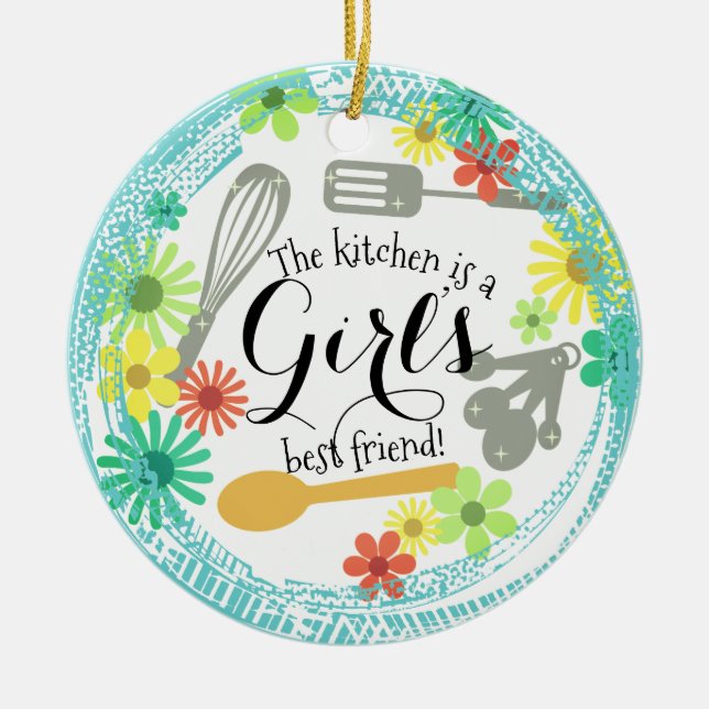 Küche ist Verzierung der beste Freund des Mädchens Keramik Ornament (Vorne)
