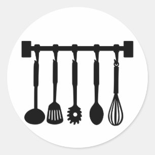 Küche - Koch Runder Aufkleber