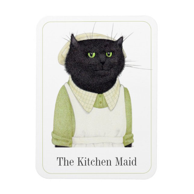 KÜCHE MAID CAT 3x4 Flexible Magnet + Text II (Vertikal)