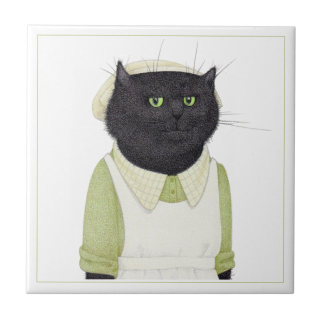 KÜCHE MAID CAT 4.25" Quadrat Keramik Tile Fliese (Vorderseite)