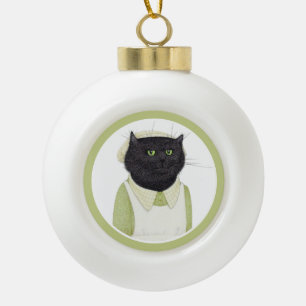 KÜCHE MAID CAT Keramik Ball Ornament