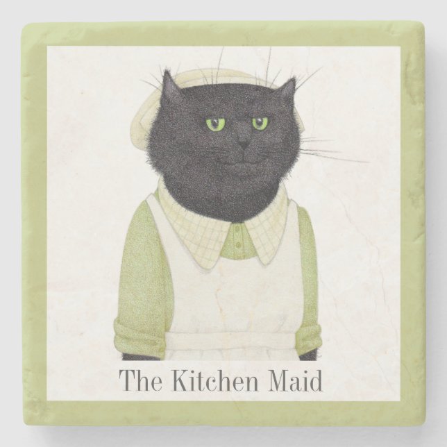 KÜCHE MAID CAT Marbella Stone Untersetzer + Text (Vorderseite)