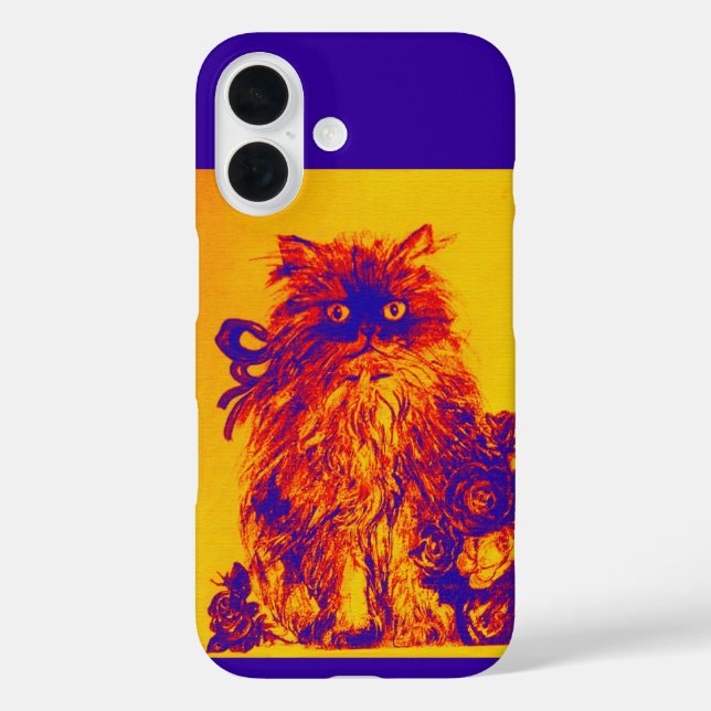 KÜCHE MIT GELBLAUEN ROSE iPhone 16 HÜLLE (Rückseite)