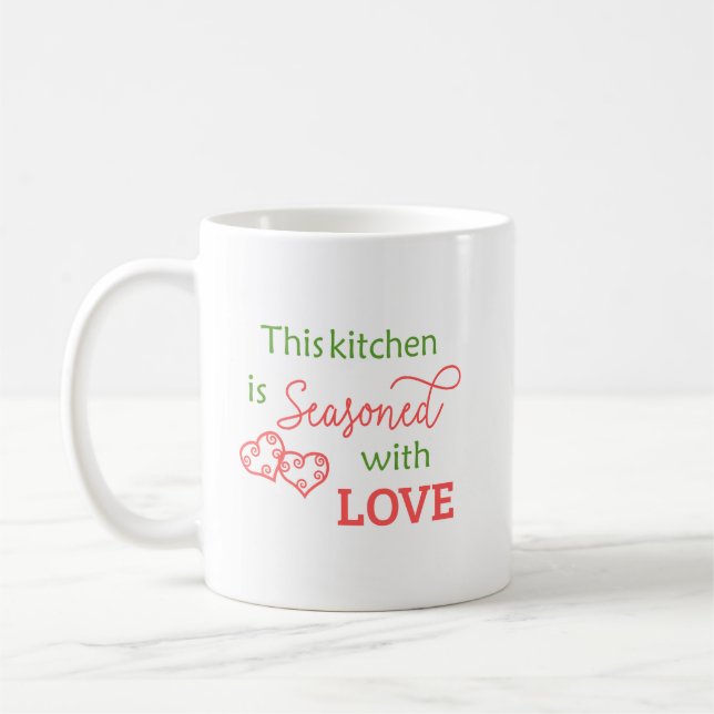 Küche mit Liebe Design Coffee Tasse Cup (Links)