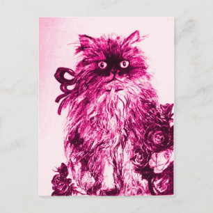 KÜCHE MIT ROSE, rosa Fuchsienweiß Postkarte