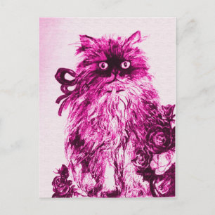 KÜCHE MIT ROSE, rosa Fuchsienweiß Postkarte