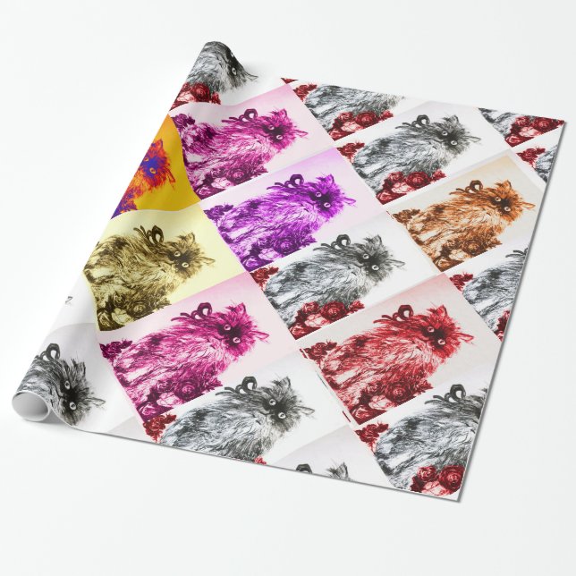 KÜCHE MIT ROTE ROSEN GESCHENKPAPIER (Ungerollt)