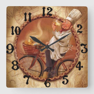 Küche Quadratische Wanduhr
