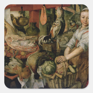 Küche Räume, 1566 Quadratischer Aufkleber