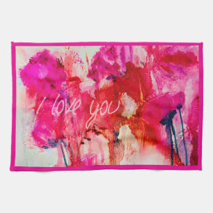 KÜCHE TOWEL "I LIEBE YOU" GESCHIRRTUCH