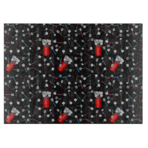 Küche Utensils Black-15x11 GLASSCHNITTSTELLE Schneidebrett