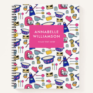 Küche Utensils Koch Backkuchen Backrezepte Notizbuch