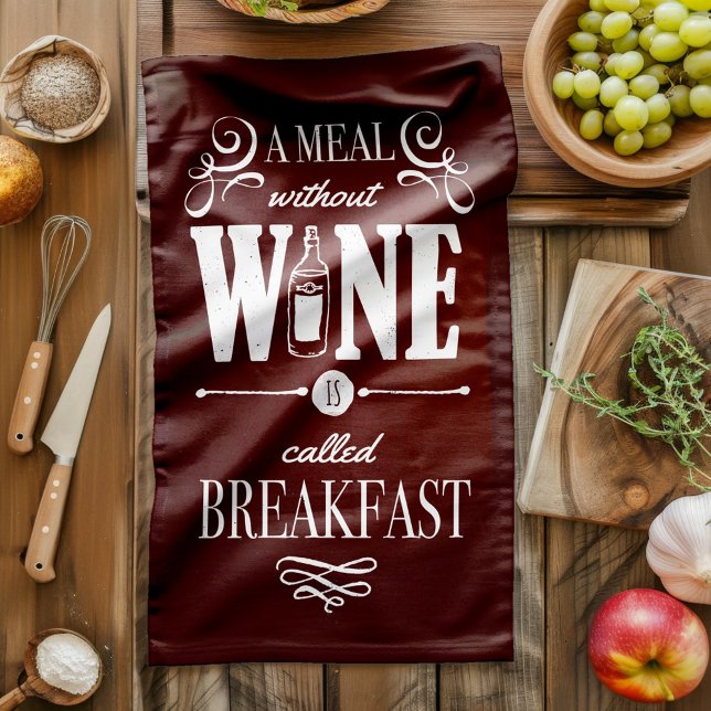 Küche Weisheit Essen ohne Wein Geschirrtuch (A perfect housewarming gift for wine lovers or just have it up as a kitchen towel.)