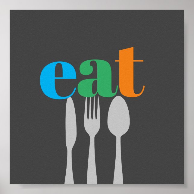 Küche Zitat Kunst Moderne essen Poster (Vorne)