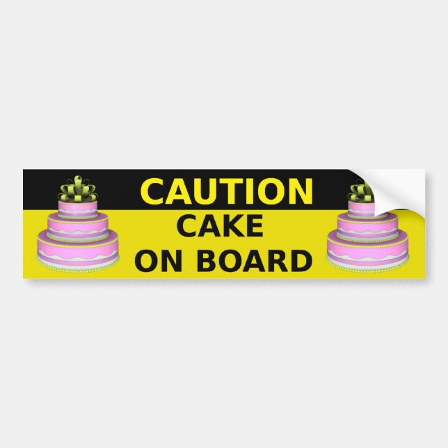 Kuchen an Bord des Aufklebers Autoaufkleber (Vorne)