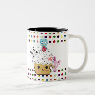 Kuchen-Angriff! Zuckerschädel Zweifarbige Tasse