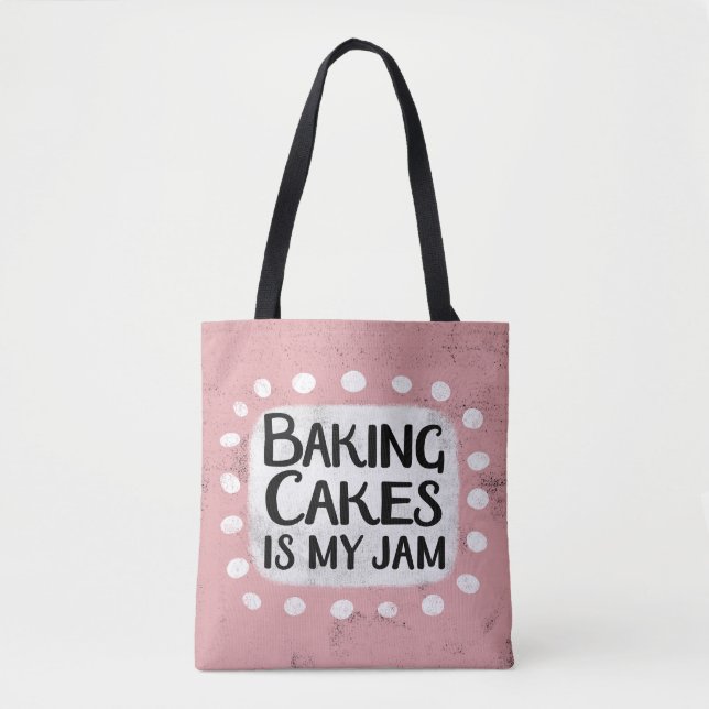 Kuchen backen ist mein Jam Totbeutel Tasche (Vorderseite)