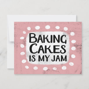 Kuchen backen ist meine Jam Grußkarte Karte