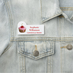 Kuchen-Bäckerei-Angestellt-Namen-Speicher oder Namensschild