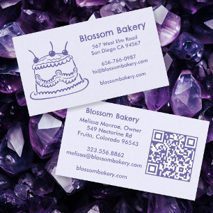 Kuchen Bäckerei Dessert Catering INDIVIDUELLER QR  Visitenkarte