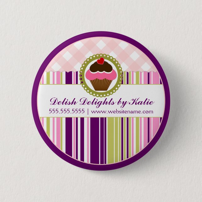 Kuchen-Bäckerei-Knopf Button (Vorderseite)