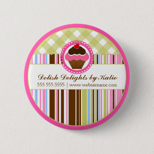 Kuchen-Bäckerei-personalisierter Knopf Button