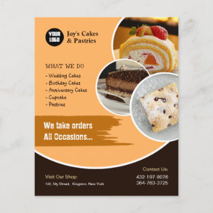 Kuchen Bäckerei Shop Custom Flyer