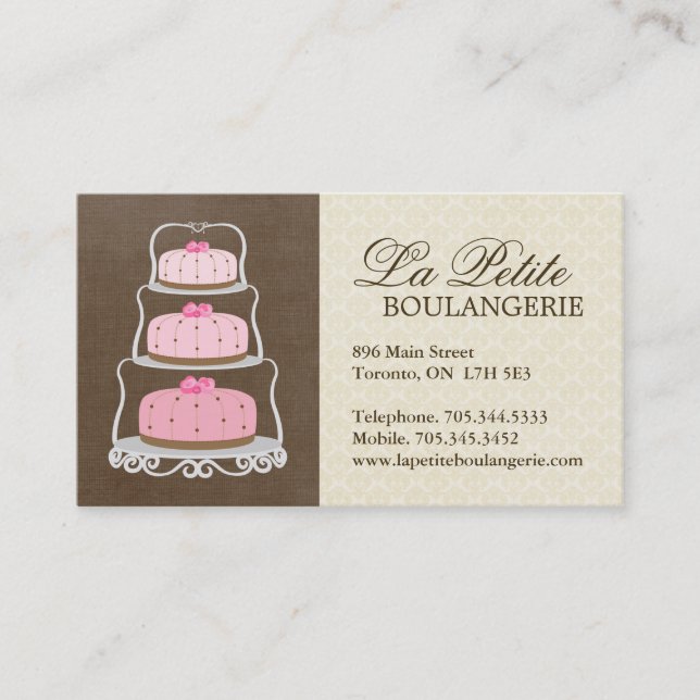 Kuchen-Bäckerei-Visitenkarten Visitenkarte (Vorderseite)