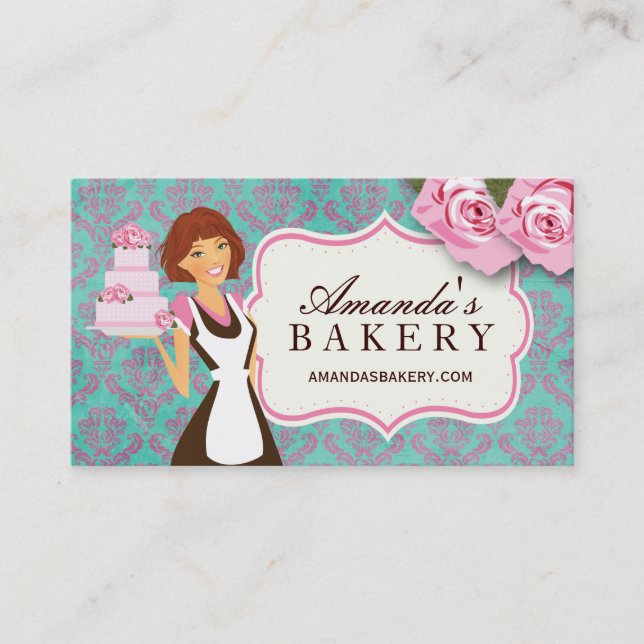 Kuchen-Bäckerei-Visitenkarten Visitenkarte (Vorderseite)