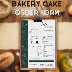 Kuchen Bestellung Form Bäckerei Kleines Unternehme