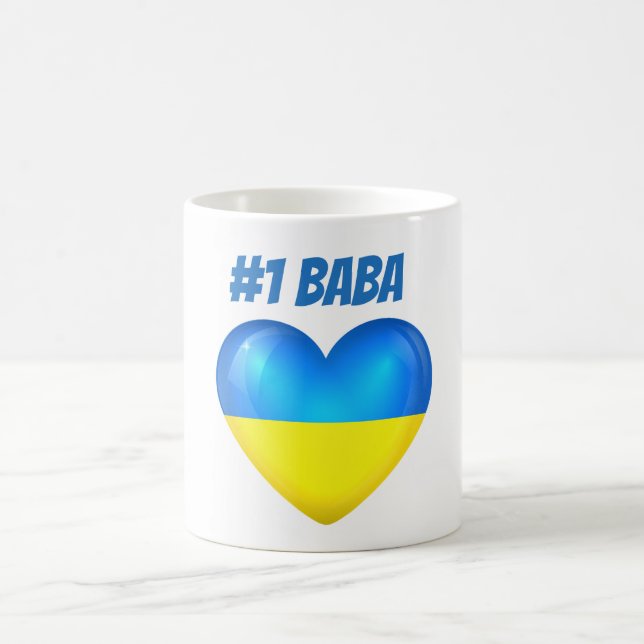 Kuchen der Ukraine-Flaggen-Herz-Tassen-#1 Kaffeetasse (Mittel)
