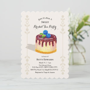Kuchen Dessert Süß Personalisierte Brautparty Einladung