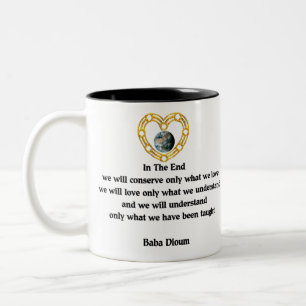 Kuchen Dioum Zitat Zweifarbige Tasse