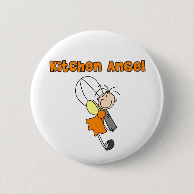 Küchen-Engel-Fee-Knopf Button (Vorderseite)