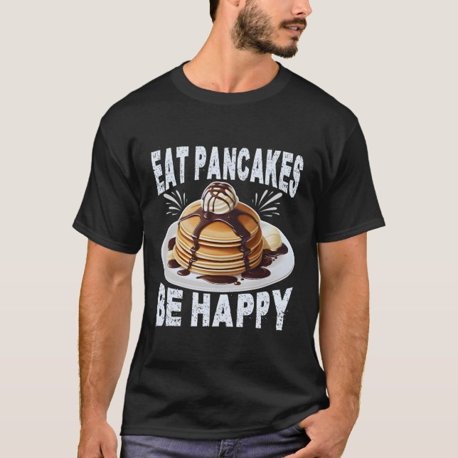 Kuchen essen glücklich T-Shirt (Vorderseite)